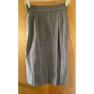 Classic Gray Plaid Skirt